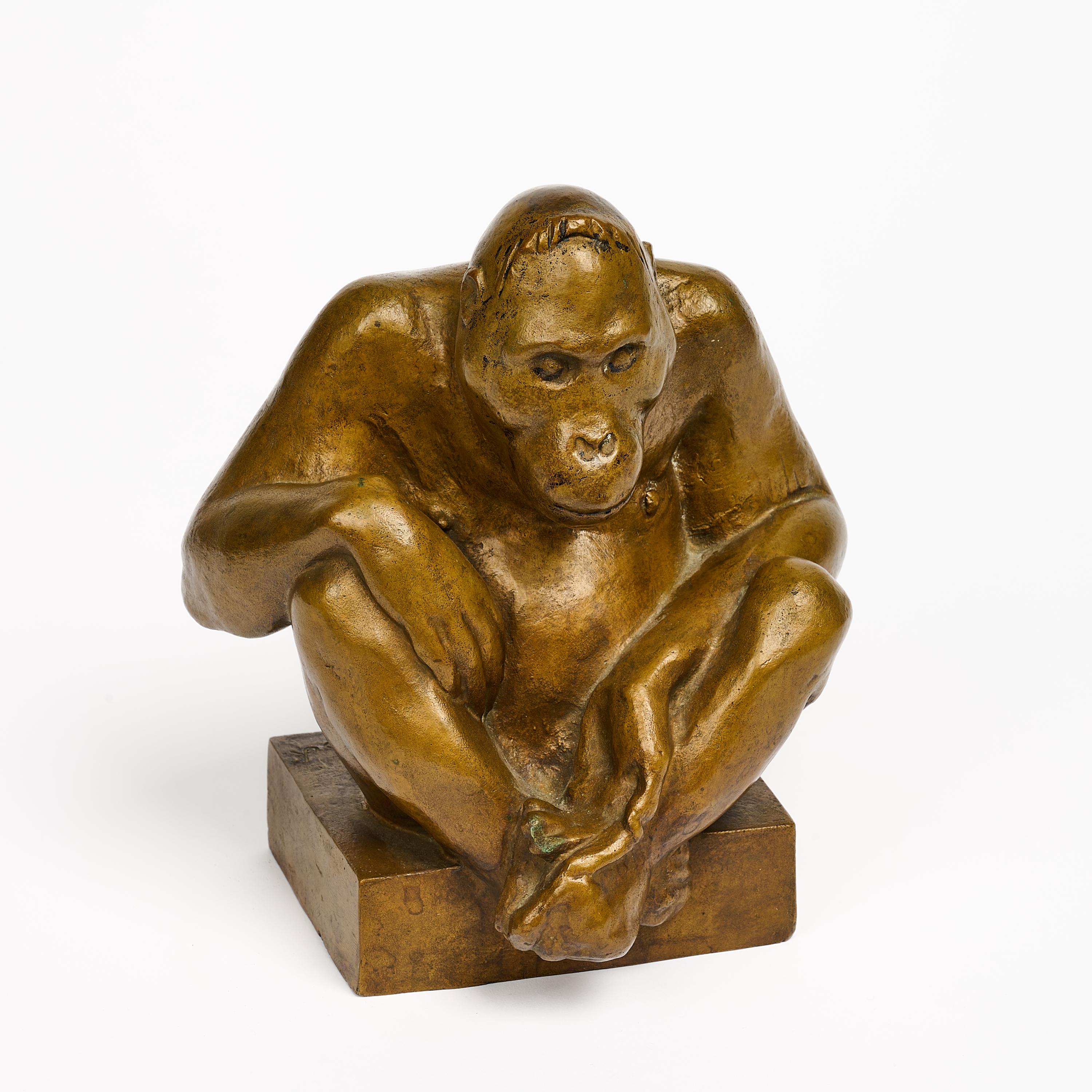 Richard Scheibe - Sitzender Orang-Utan, 80374-482, Van Ham Kunstauktionen