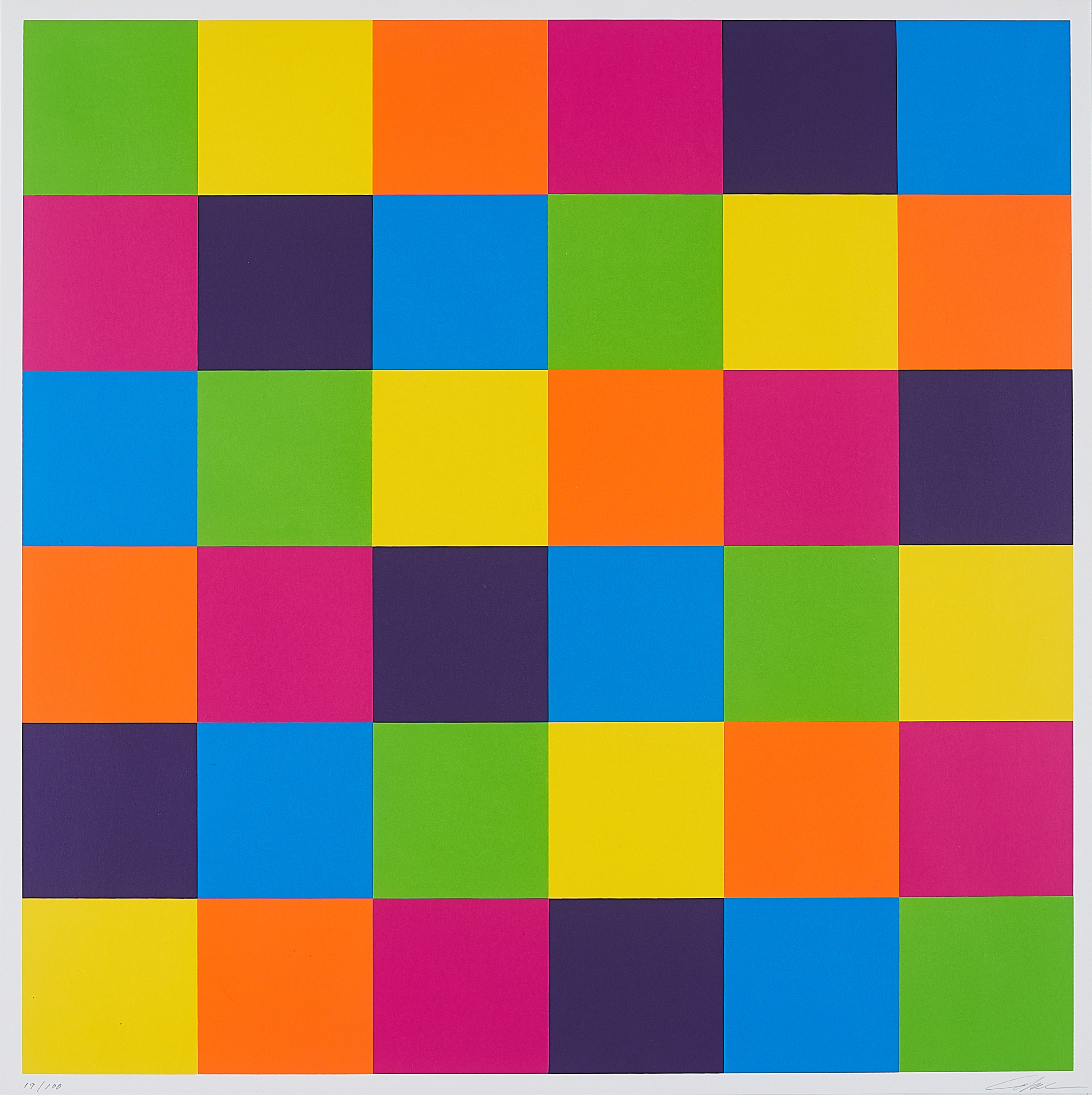 Richard Paul Lohse - Komplementaere Gruppen durch sechs horizontale systematische Farbreihen, 66761-26, Van Ham Kunstauktionen