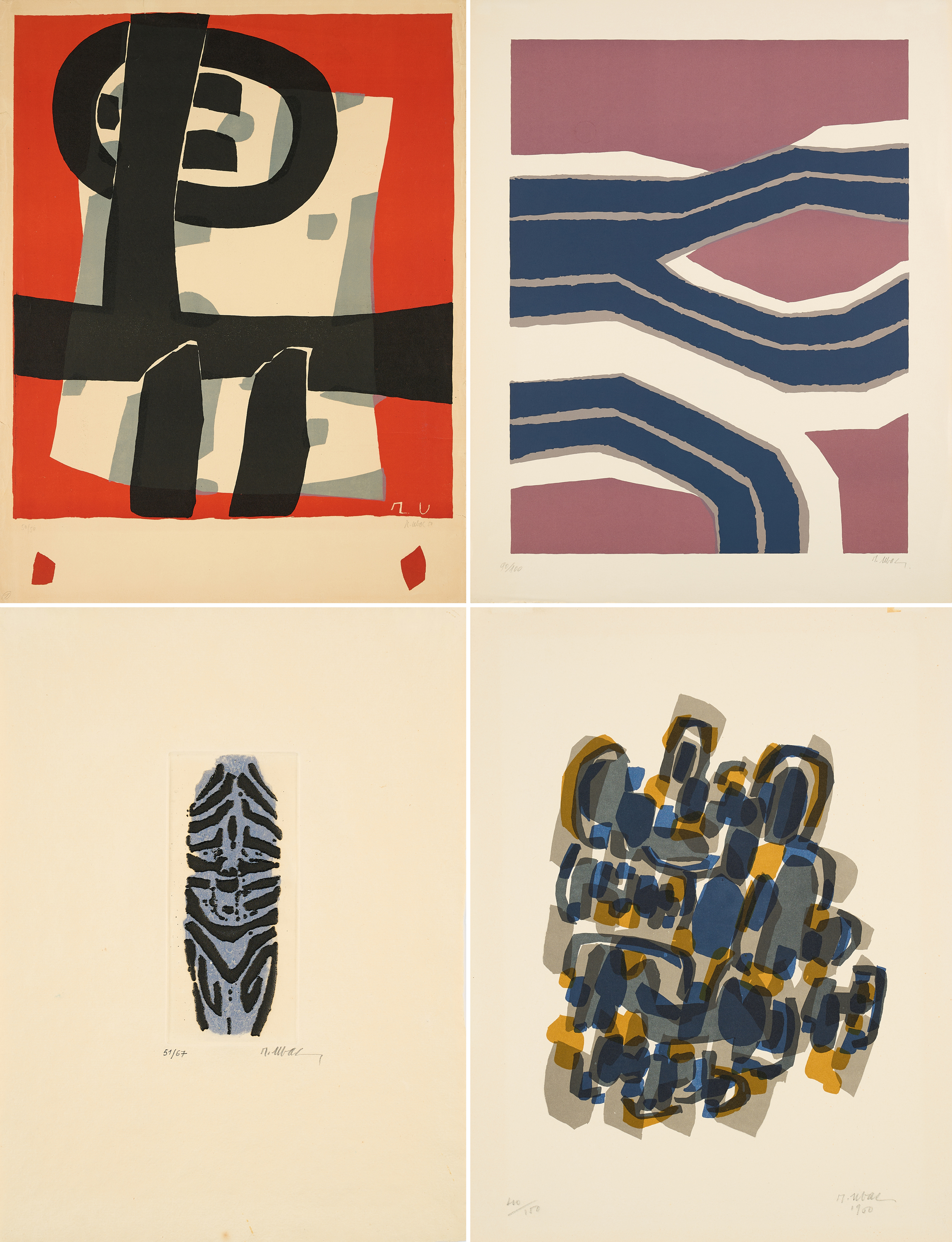 Rodolphe Raoul Ubac - Konvolut von 4 Druckgrafiken, 60174-380, Van Ham Kunstauktionen