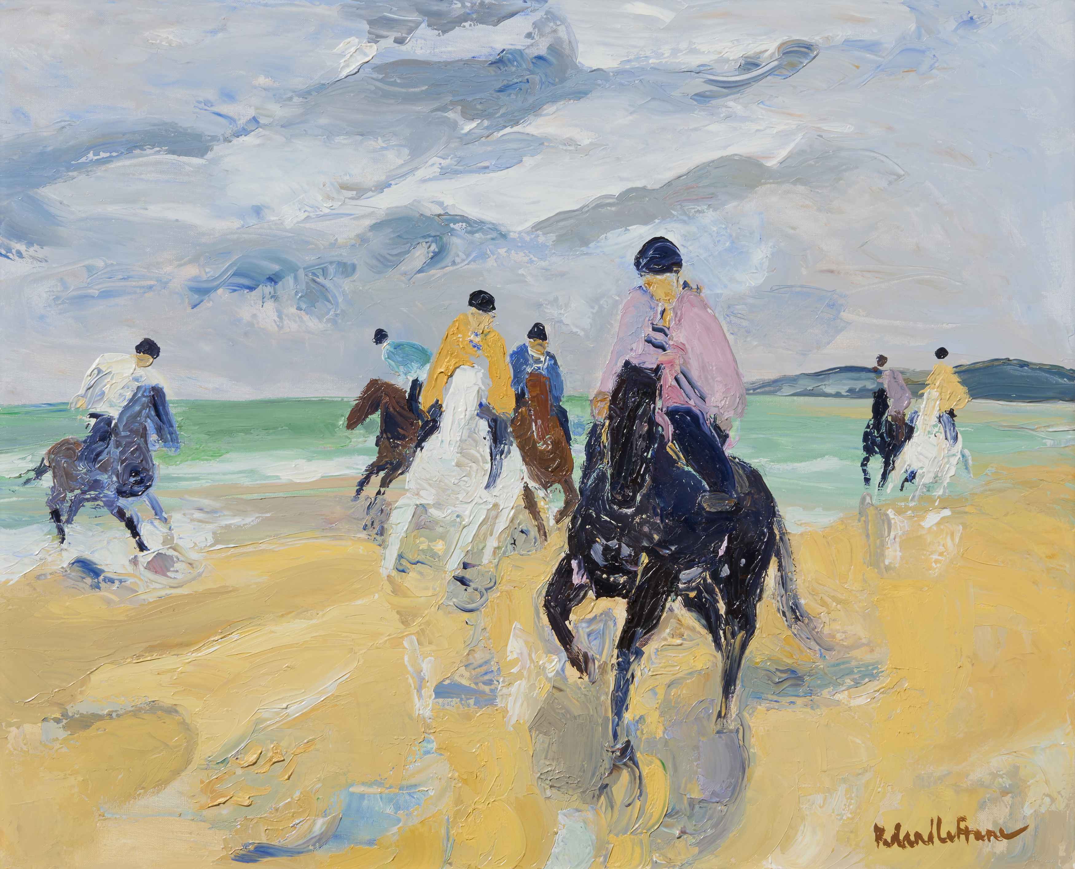 Roland Lefranc - Les cavaliers a Vierville, 80374-301, Van Ham Kunstauktionen