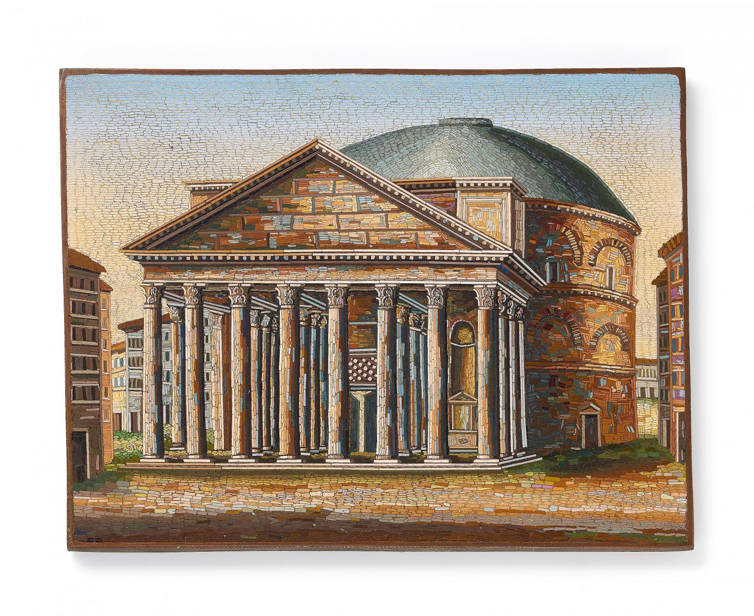 Rom - Grosses Mikromosaik mit Ansicht des Pantheons, 57628-1, Van Ham Kunstauktionen