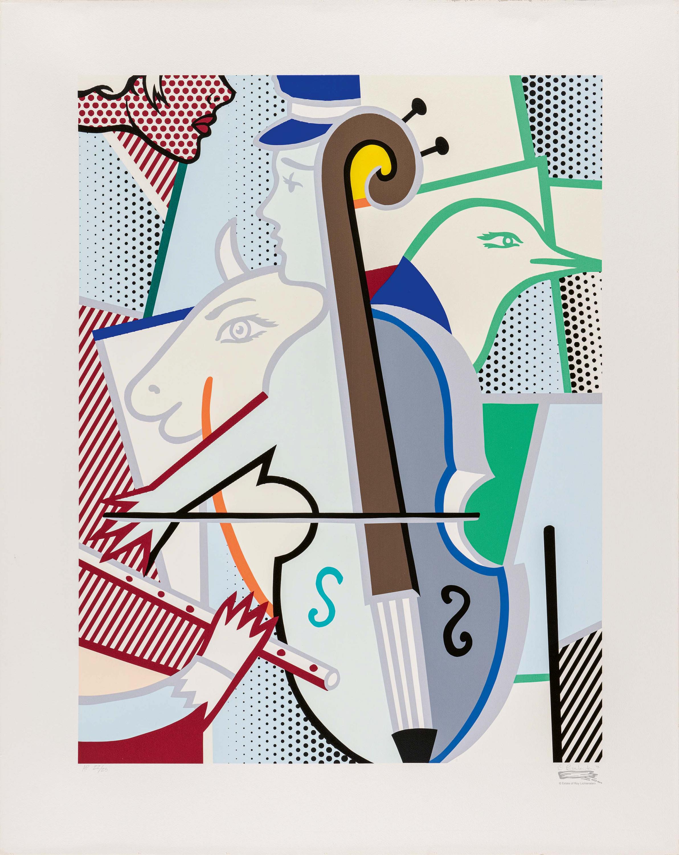 Roy Lichtenstein - Cubist Cello, 75576-2, Van Ham Kunstauktionen