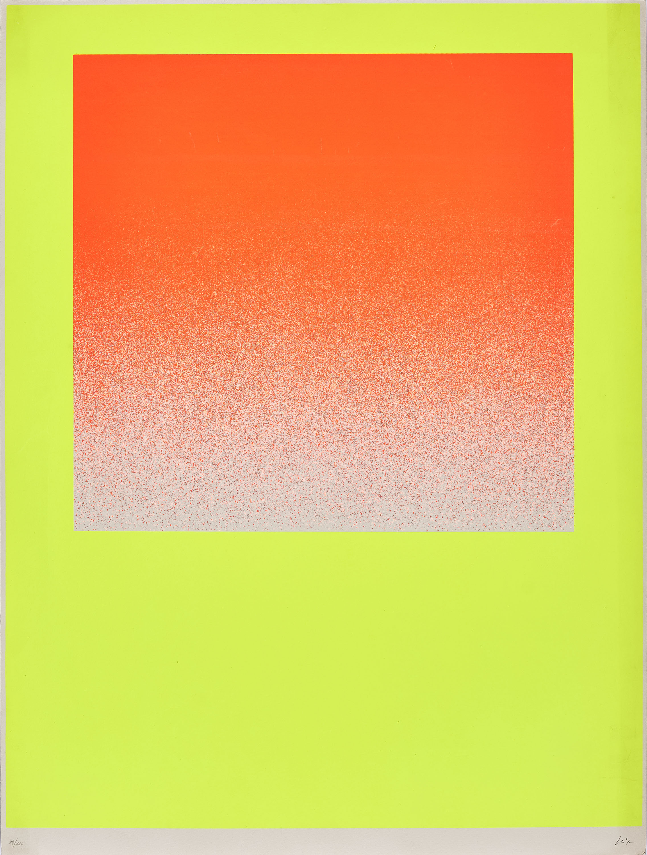 Rupprecht Geiger - Leuchtrot-orange auf leuchtgelb, 73288-86, Van Ham Kunstauktionen