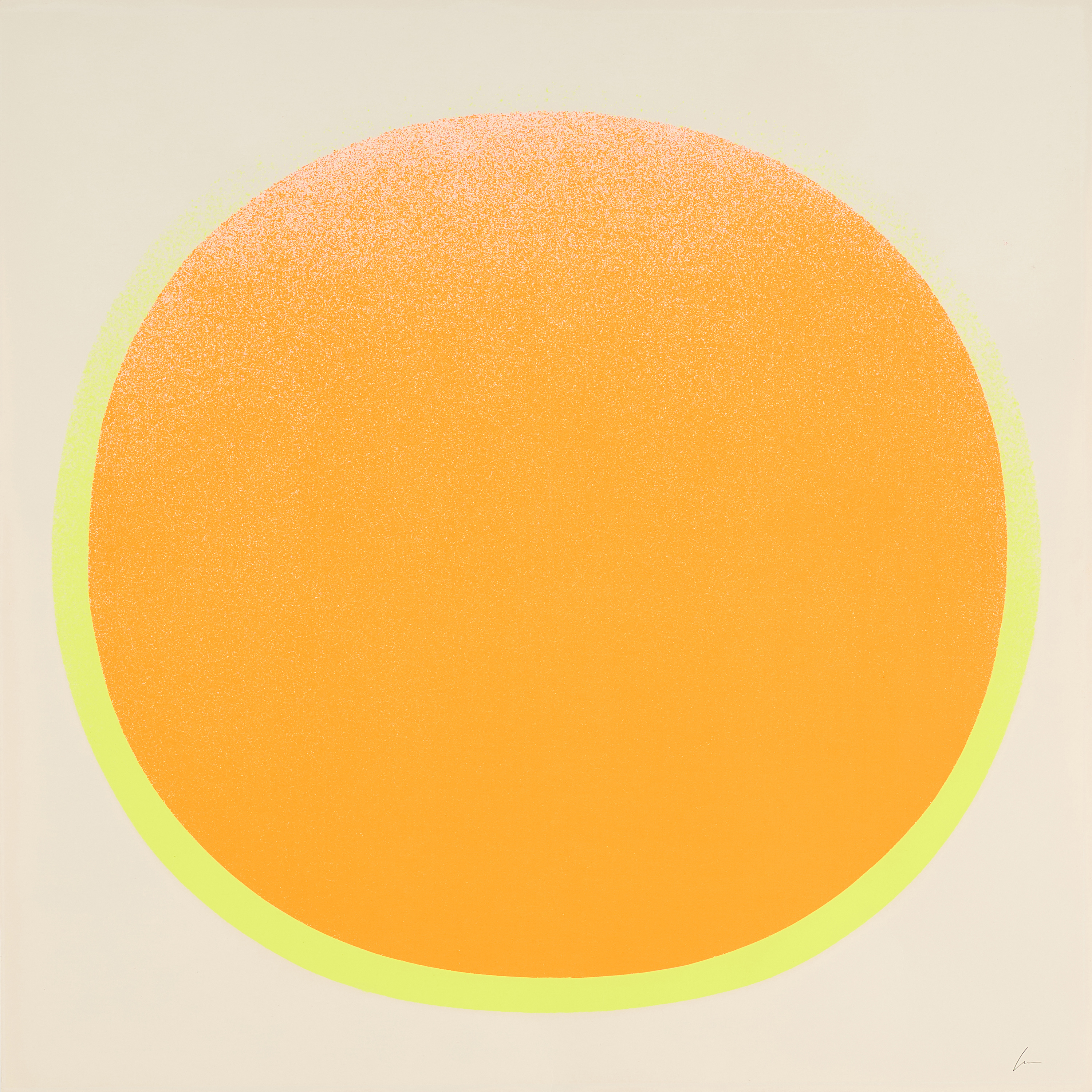 Rupprecht Geiger - Oranger Kreis mit gelbem Kranz auf weiss, 81620-7, Van Ham Kunstauktionen