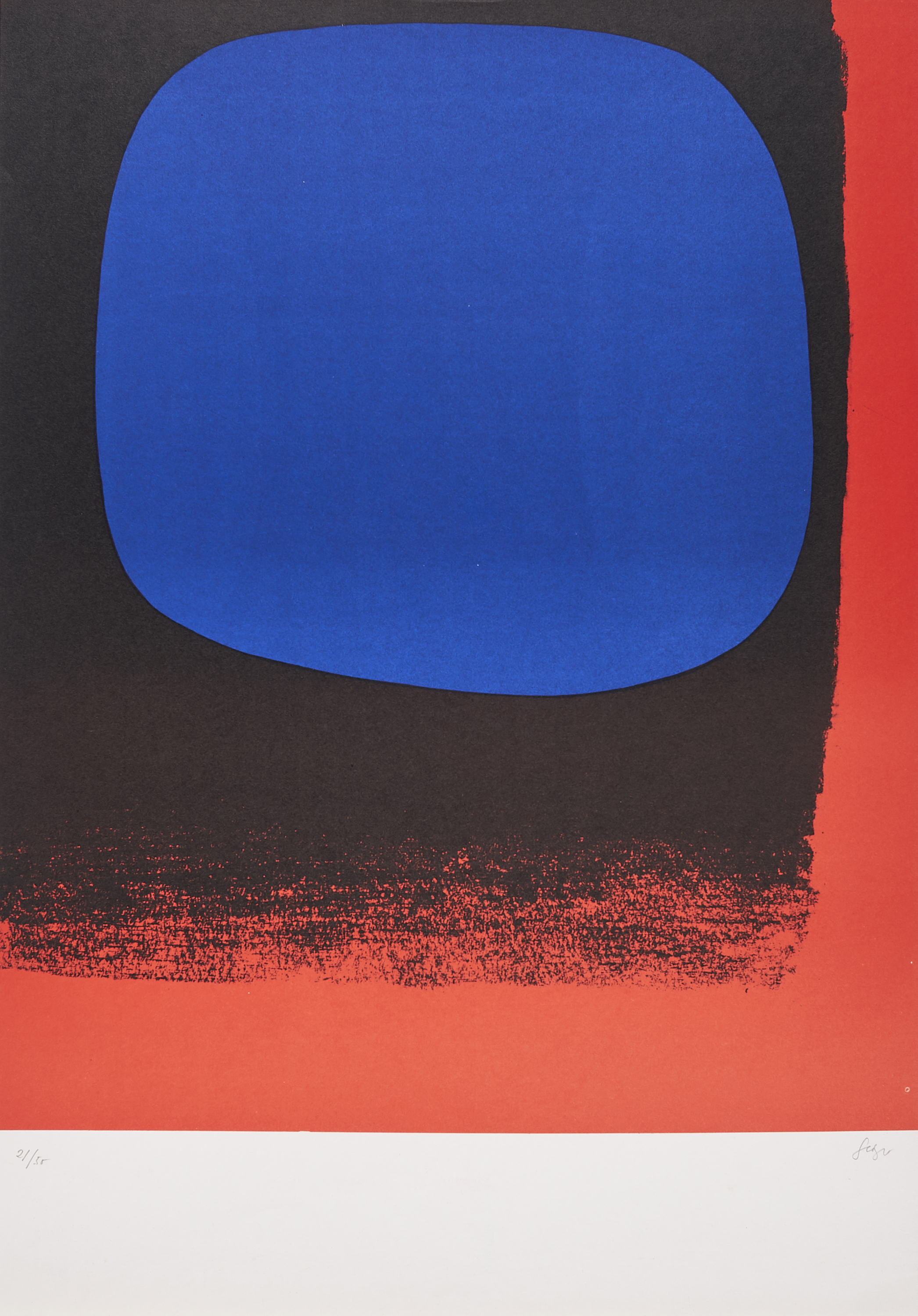 Rupprecht Geiger - blau-schwarz-rot, 73288-102, Van Ham Kunstauktionen