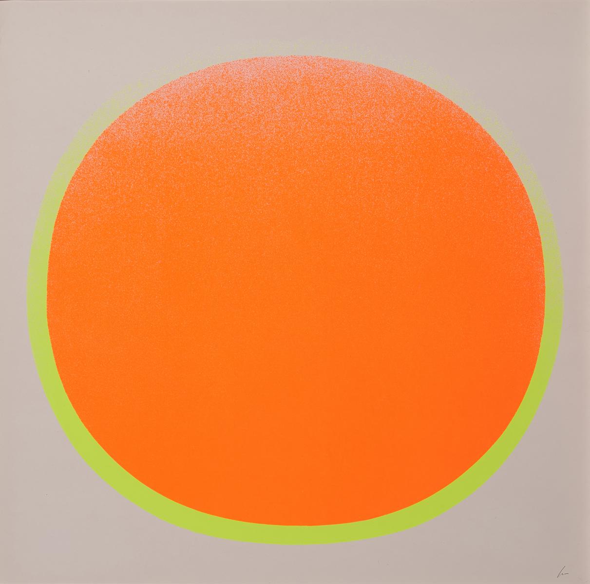 Rupprecht Geiger - Oranger Kreis mit gelbem Kranz auf weiss, 65576-2, Van Ham Kunstauktionen