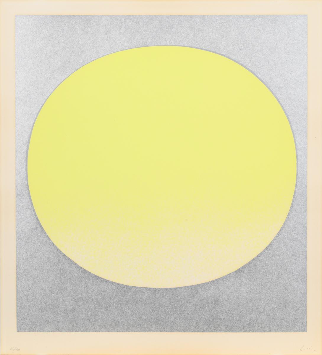 Rupprecht Geiger - gelber Kreis auf silber, 62313-193, Van Ham Kunstauktionen