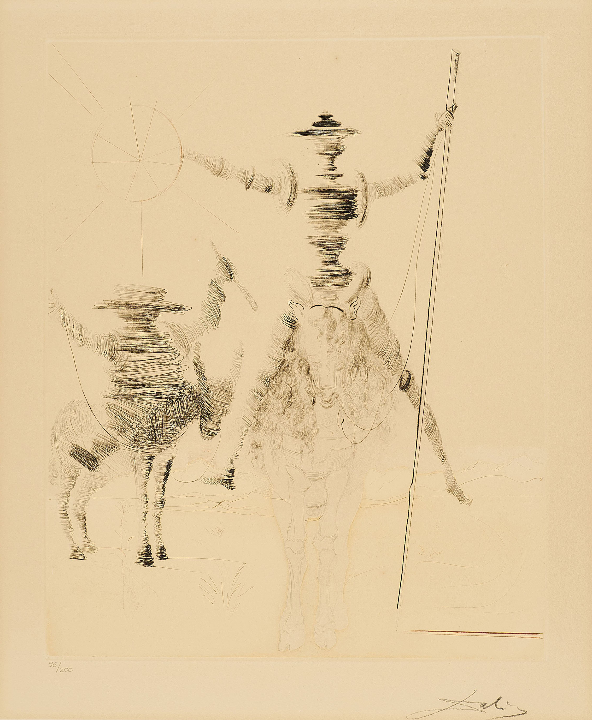 Salvador Dali - Don Quichotte et Sancho Panca, 75282-1, Van Ham Kunstauktionen