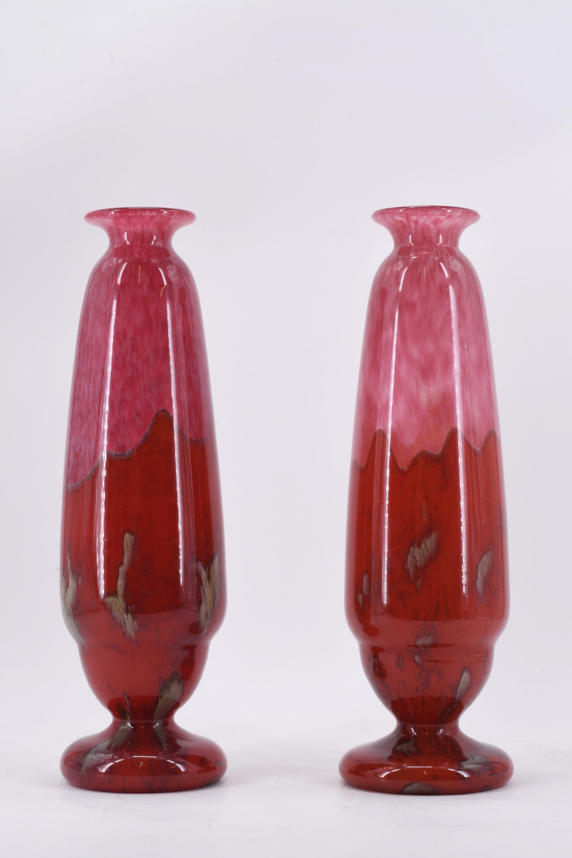 Schneider Charles Le Verre Francais - Paar grosse Vasen, 75236-18, Van Ham Kunstauktionen