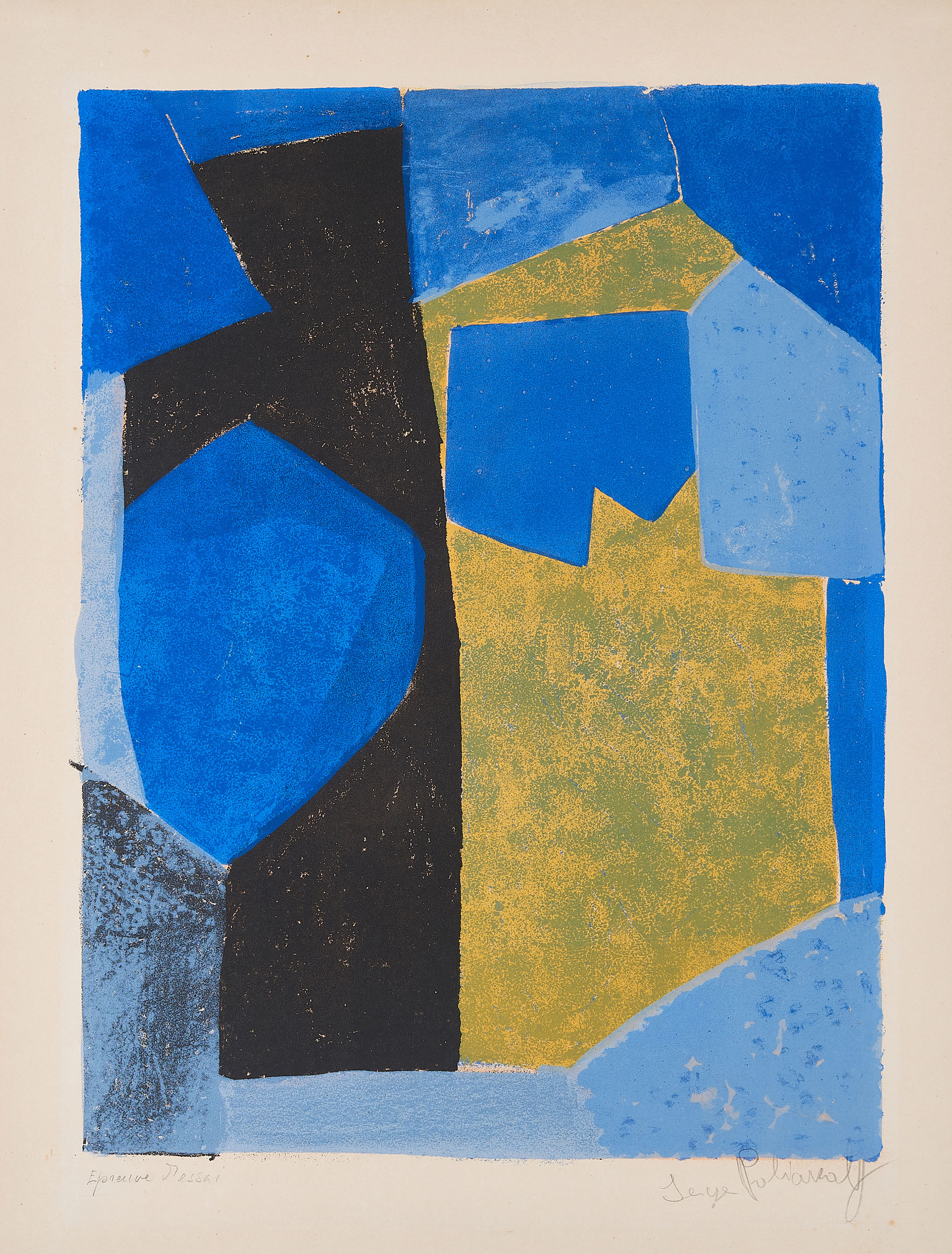Serge Poliakoff - Composition bleue noire et jeune, 70112-1, Van Ham Kunstauktionen