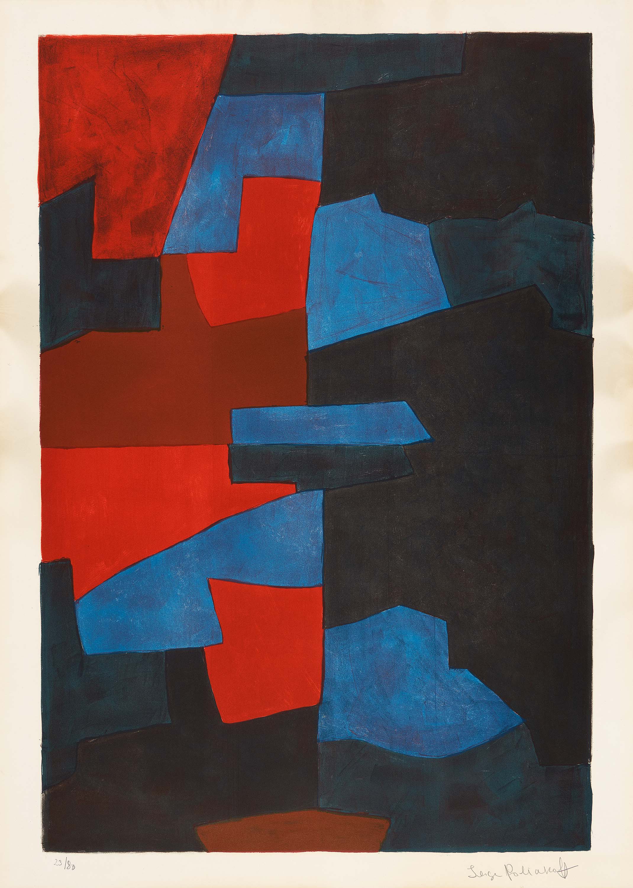 Serge Poliakoff - Composition rouge bleu et noire, 69446-1, Van Ham Kunstauktionen