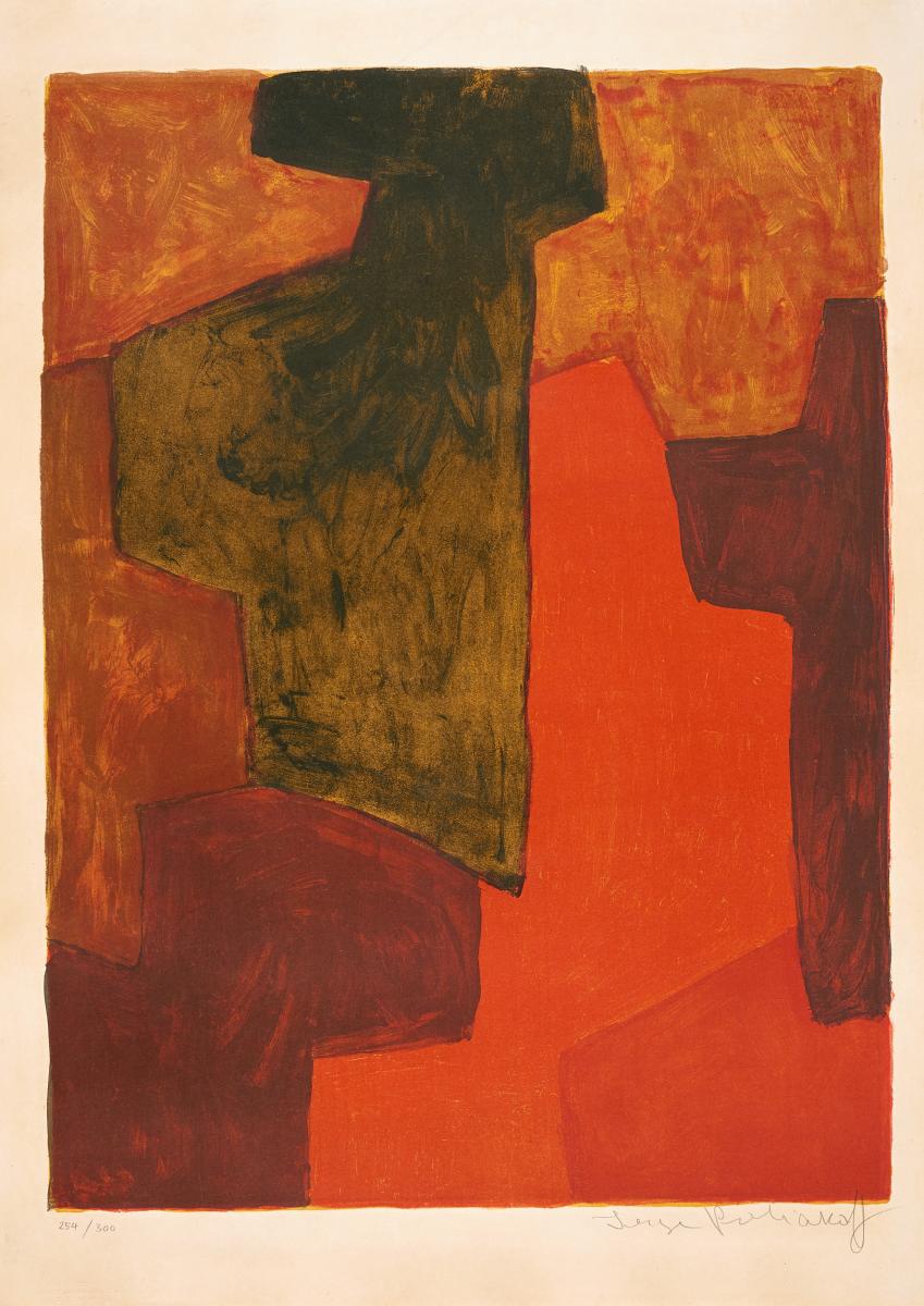 Serge Poliakoff - Composition orange et verte, 56892-2, Van Ham Kunstauktionen