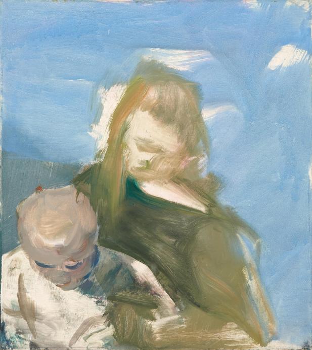 Siegfried Anzinger - Madonna mit Kind nach vorne, 55071-1, Van Ham Kunstauktionen