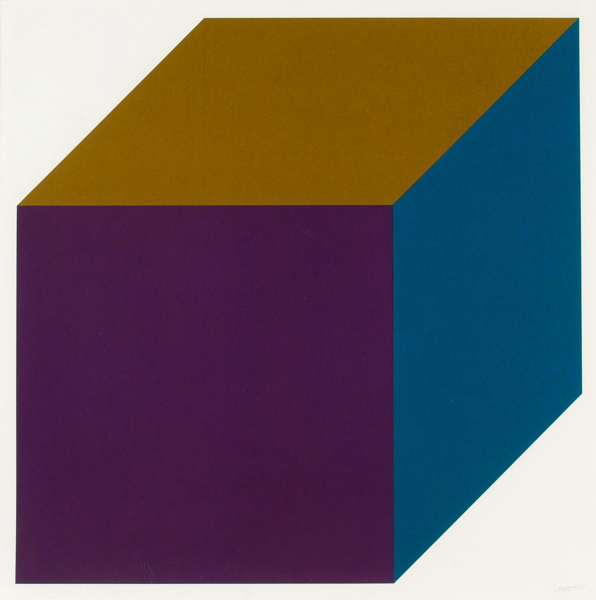 Sol LeWitt - Forms derived from a cube color 9 Blaetter aus einer Mappe mit 12 Arbeiten, 56801-4239, Van Ham Kunstauktionen