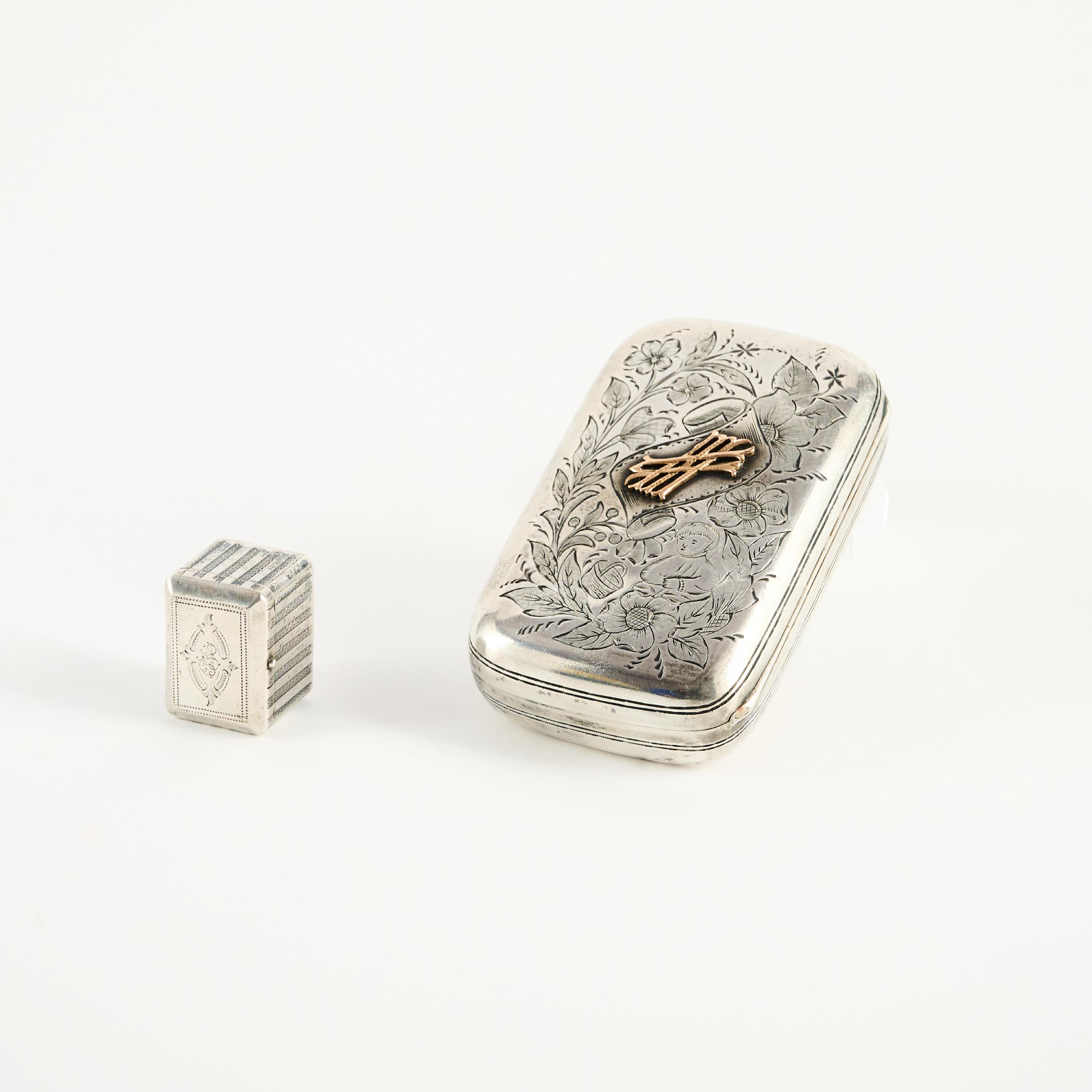 St Petersburg - Dose mit gravierten Blumen, 80769-23, Van Ham Kunstauktionen