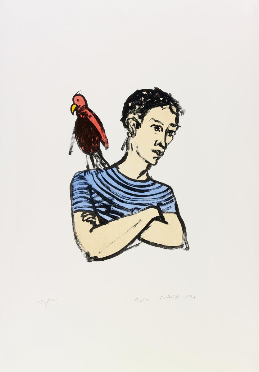 Stephan Balkenhol - Mann mit Papagei, 56228-2, Van Ham Kunstauktionen