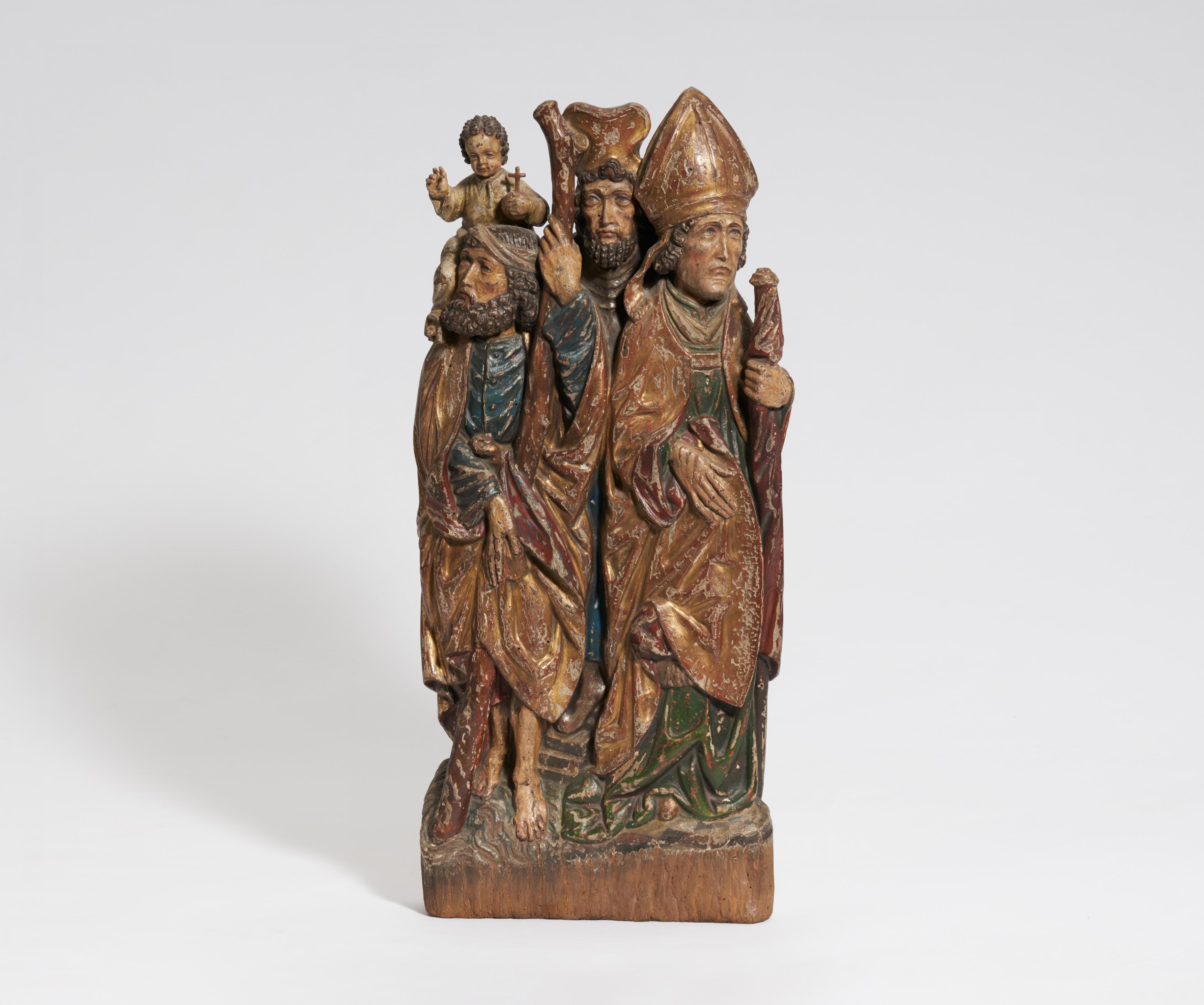 Sueddeutsche Schule - Figurengruppe mit dem Heiligen Christopherus, 77579-4, Van Ham Kunstauktionen