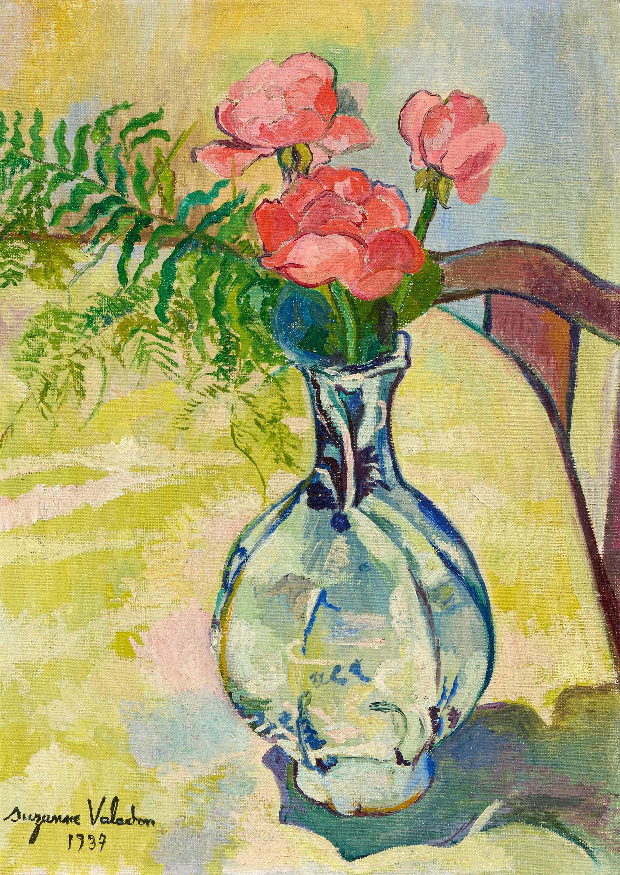 Suzanne Valadon - Bouquet de roses et fougeres, 77013-2, Van Ham Kunstauktionen
