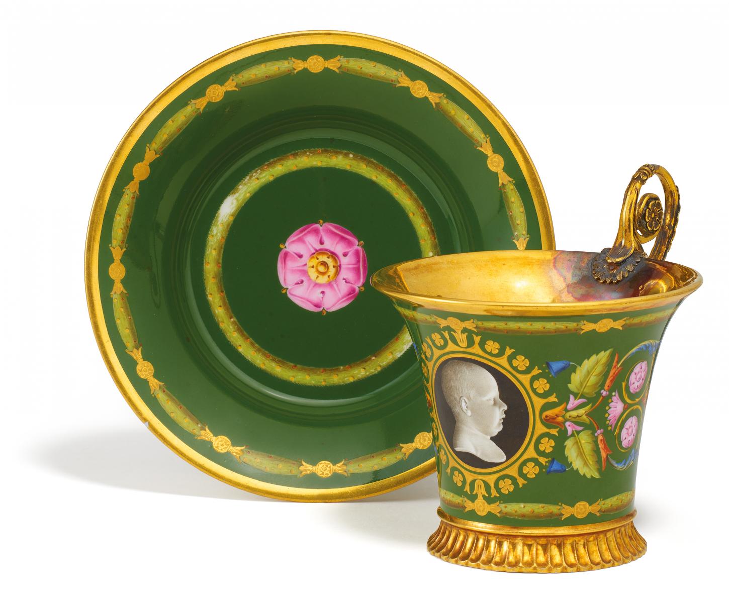 Sevres - Tasse und Untertasse mit der Kinderbueste des Roi de Rome Napoleon II 1811-1832, 64496-1, Van Ham Kunstauktionen