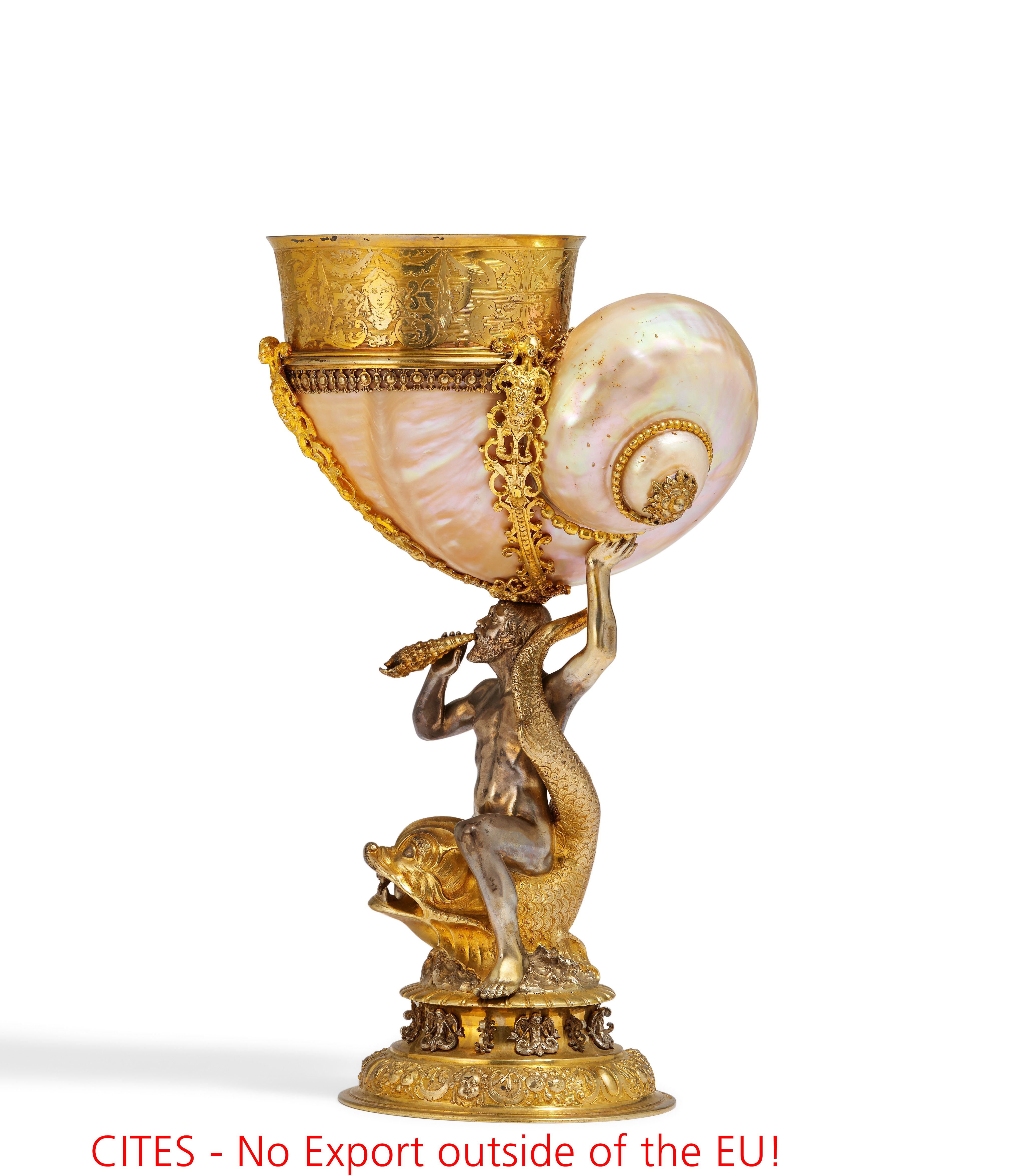 Theodor Heiden - Grosser Nautiluspokal mit Triton, 81546-1, Van Ham Kunstauktionen