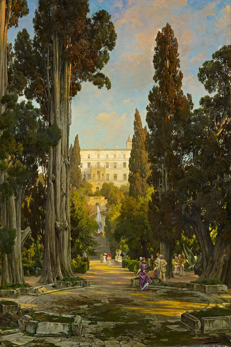 Theodor Groll - Im Park der Villa dEste in Rom, 60497-1, Van Ham Kunstauktionen