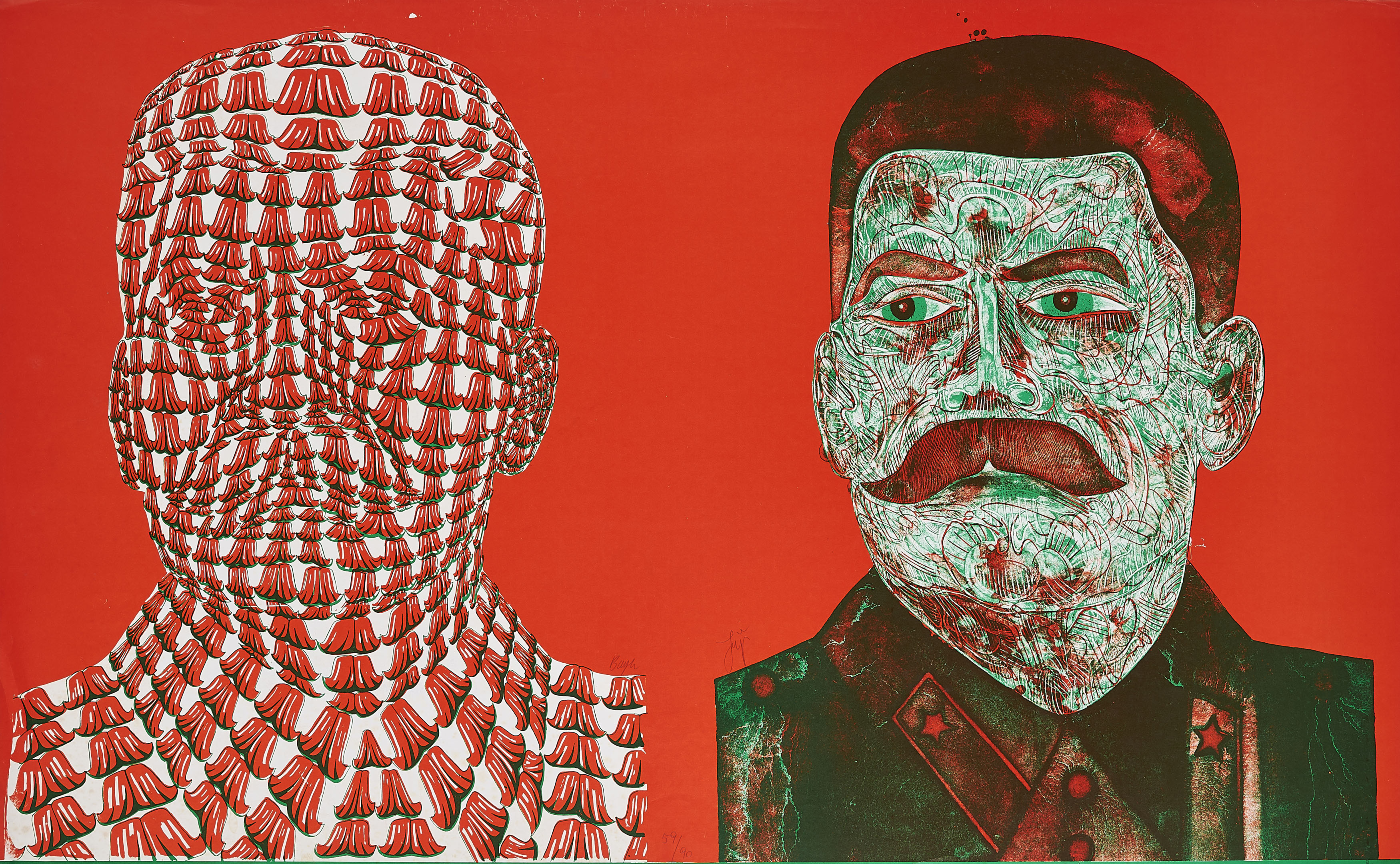 Thomas Bayrle - Doppelbildnis Stalin, 70200-9, Van Ham Kunstauktionen