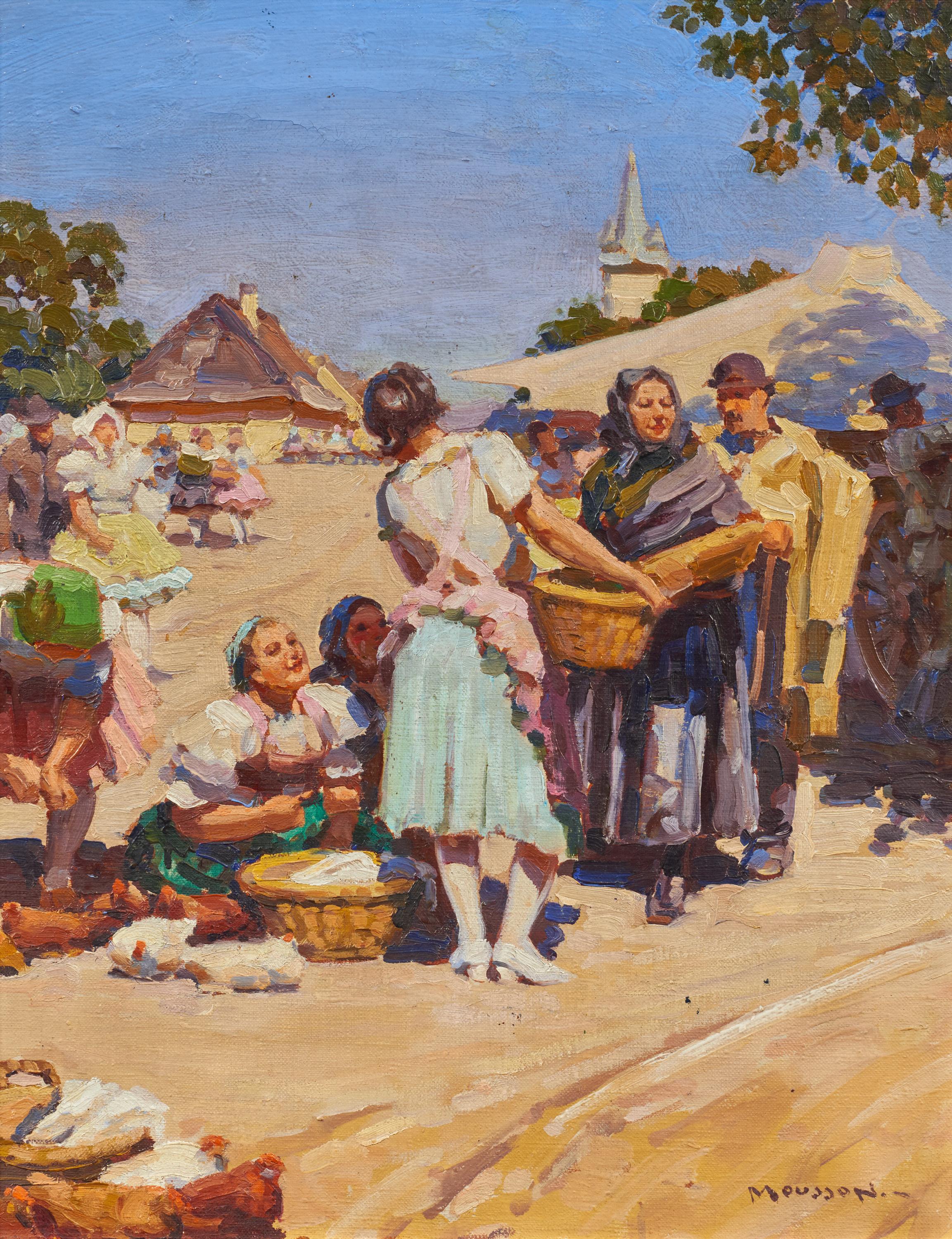 Tivadar Josef Mousson - Marktszene in einem ungarischen Staedtchen, 76497-1, Van Ham Kunstauktionen