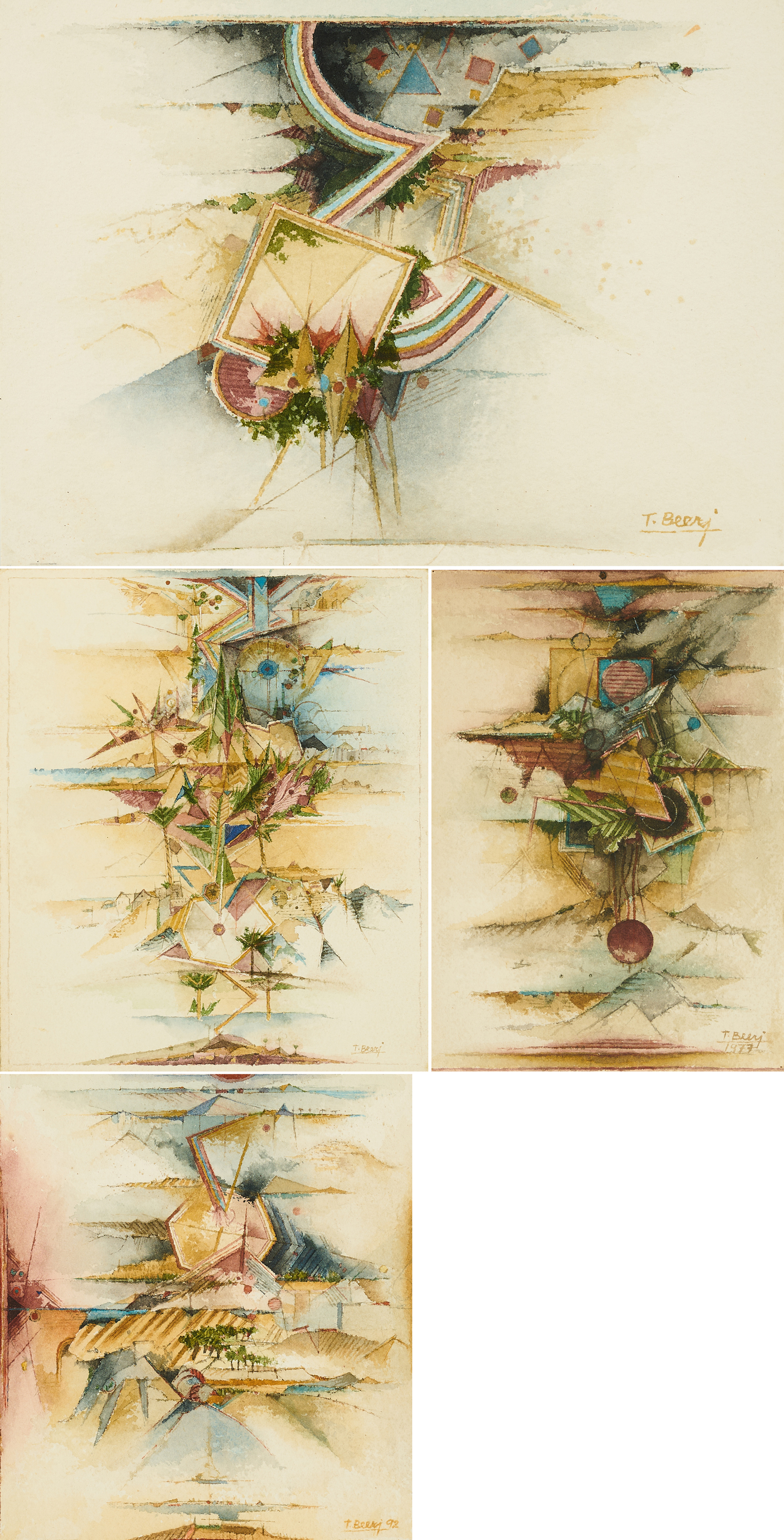 Tuvia Beeri - Konvolut von 4 Aquarellen, 60174-24, Van Ham Kunstauktionen