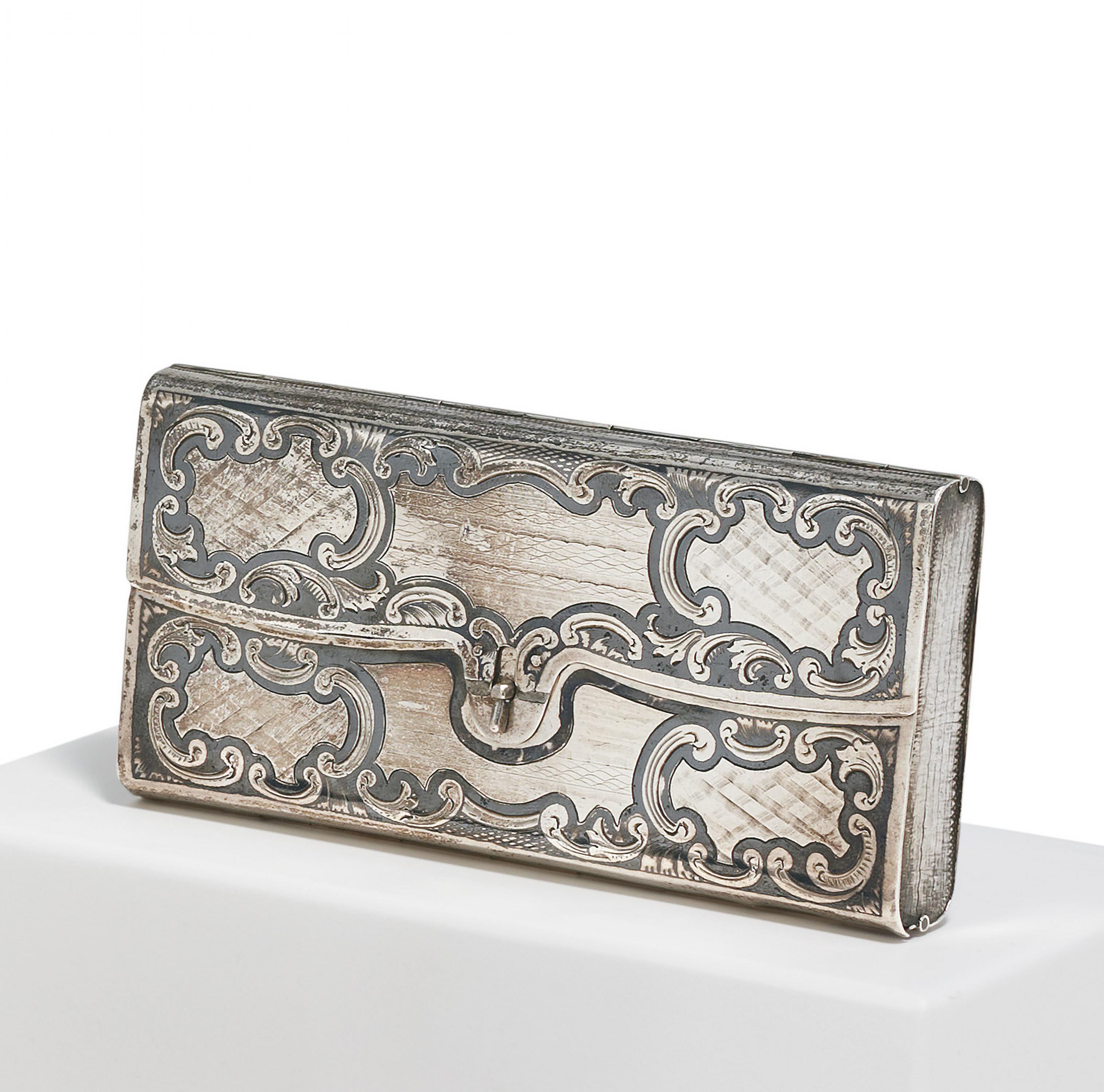 Vasilii Semenov - Zigarettenetui in Form einer Brieftasche mit Niellodekor, 80693-43, Van Ham Kunstauktionen