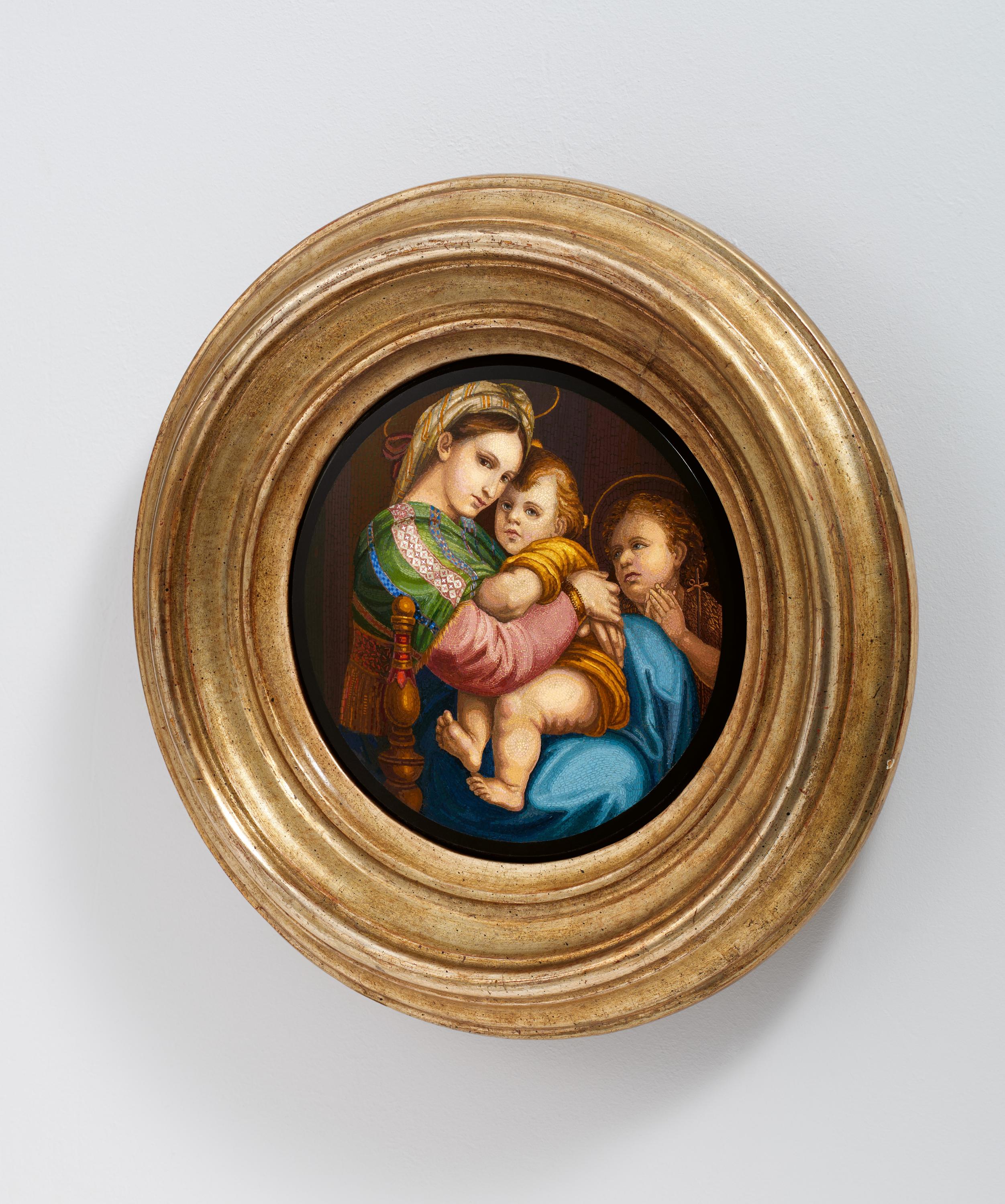 Vatikanische Werkstaetten - Seltenes Mikromosaik der Madonna della Seggiola, 81895-1, Van Ham Kunstauktionen