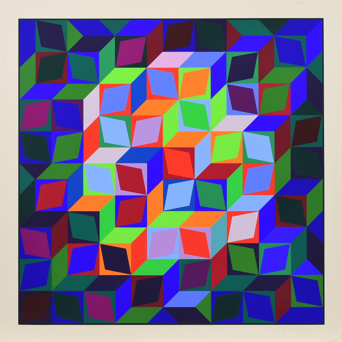 Victor Vasarely - Ohne Titel Aus Hommage a la Hexagone, 63816-25, Van Ham Kunstauktionen