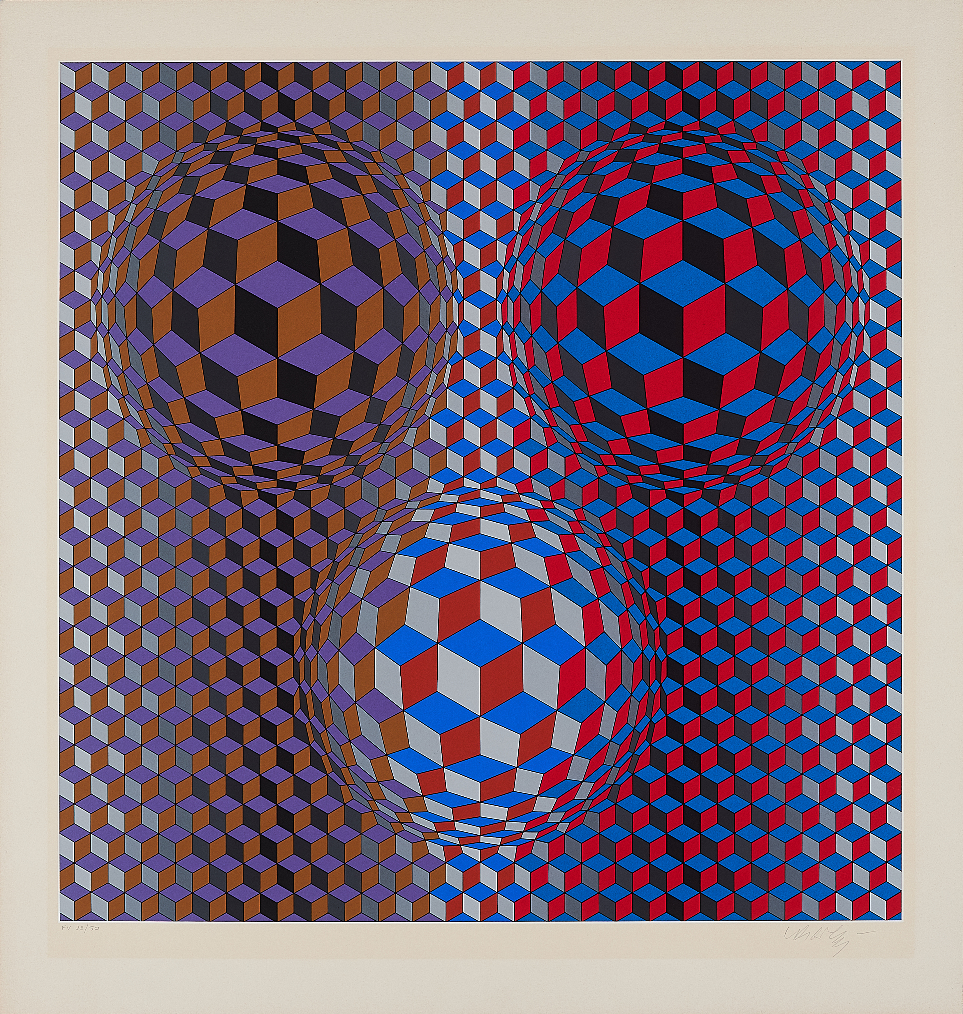 Victor Vasarely - Ohne Titel Metagalaxie, 64078-5, Van Ham Kunstauktionen