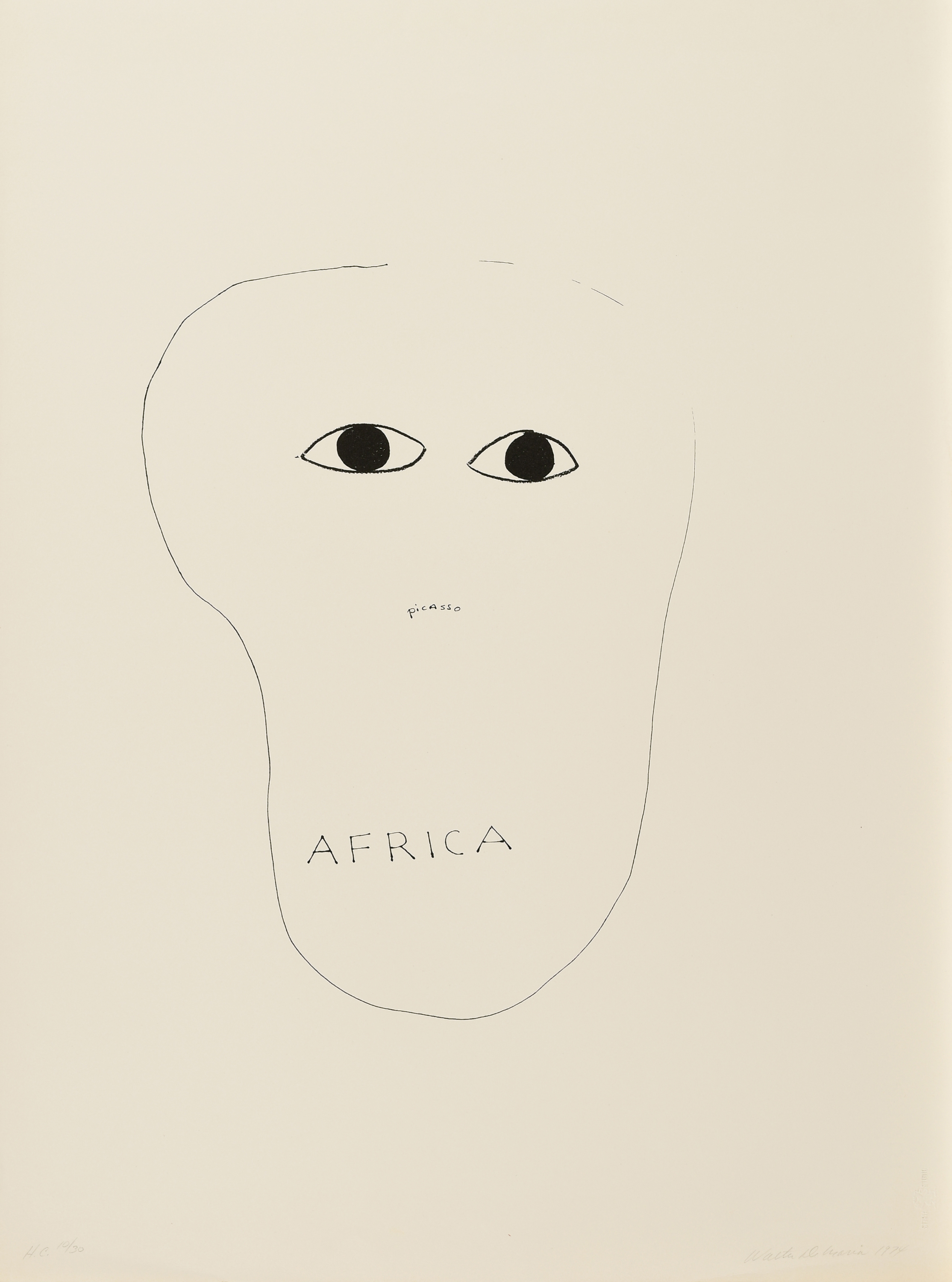 Walter de Maria - Picasso- Africa Aus Hommage a Picasso, 65316-4, Van Ham Kunstauktionen