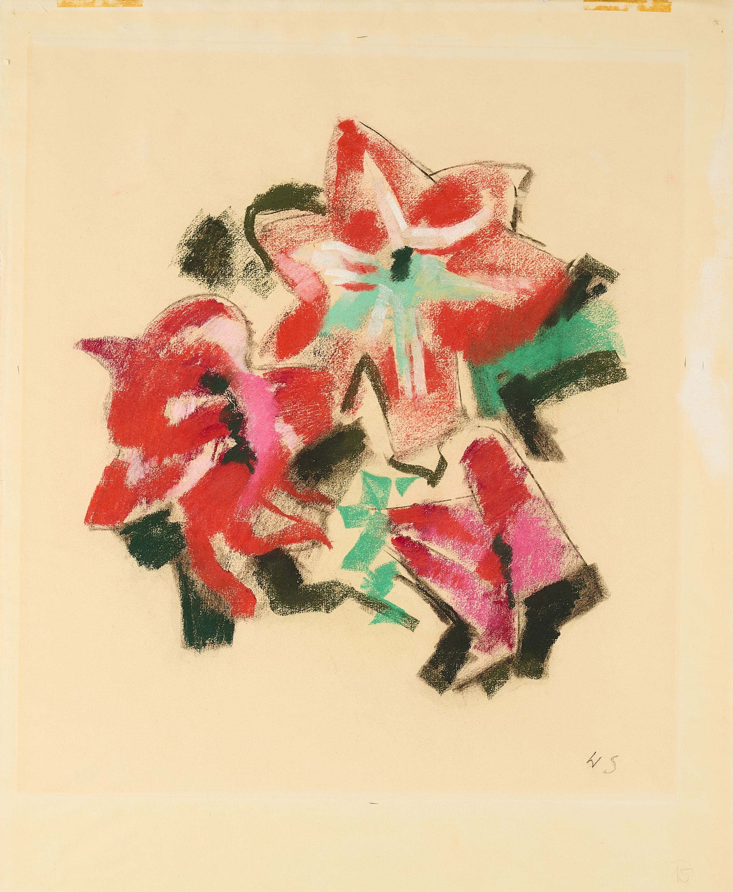 Werner Scholz - Ohne Titel Rote Blueten, 80374-496, Van Ham Kunstauktionen