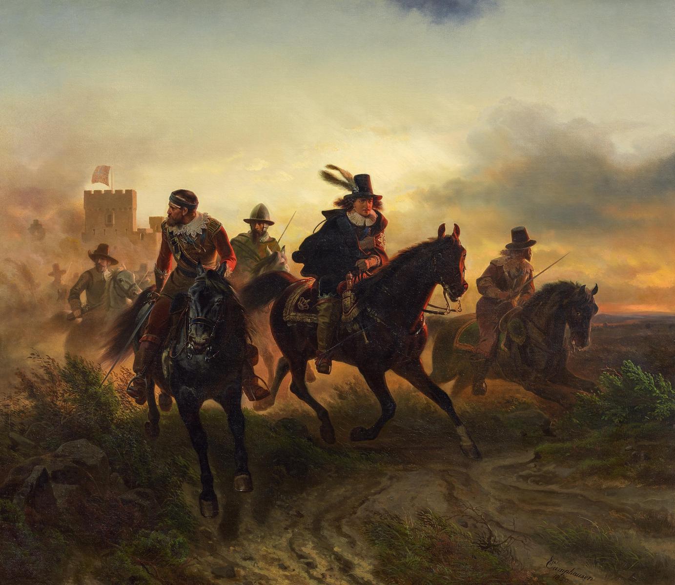 Wilhelm Camphausen - Karl II auf der Flucht aus der Schlacht bei Worcester, 59196-1, Van Ham Kunstauktionen