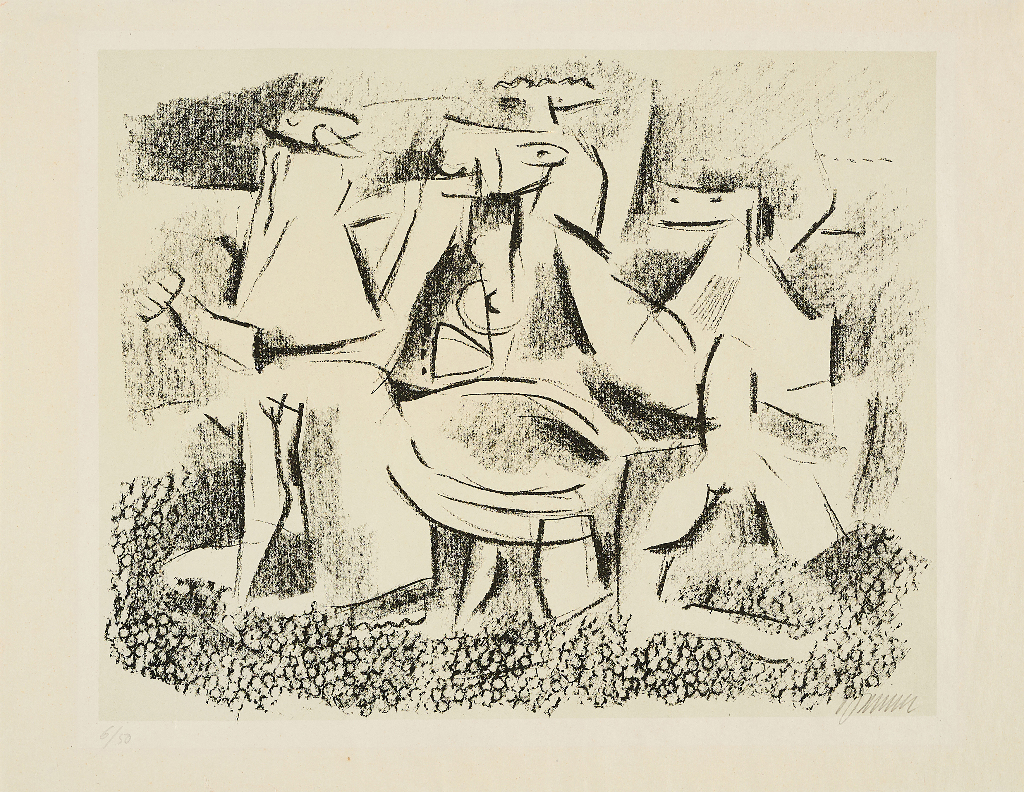 Willi Baumeister - Figurenmauer, 80374-36, Van Ham Kunstauktionen