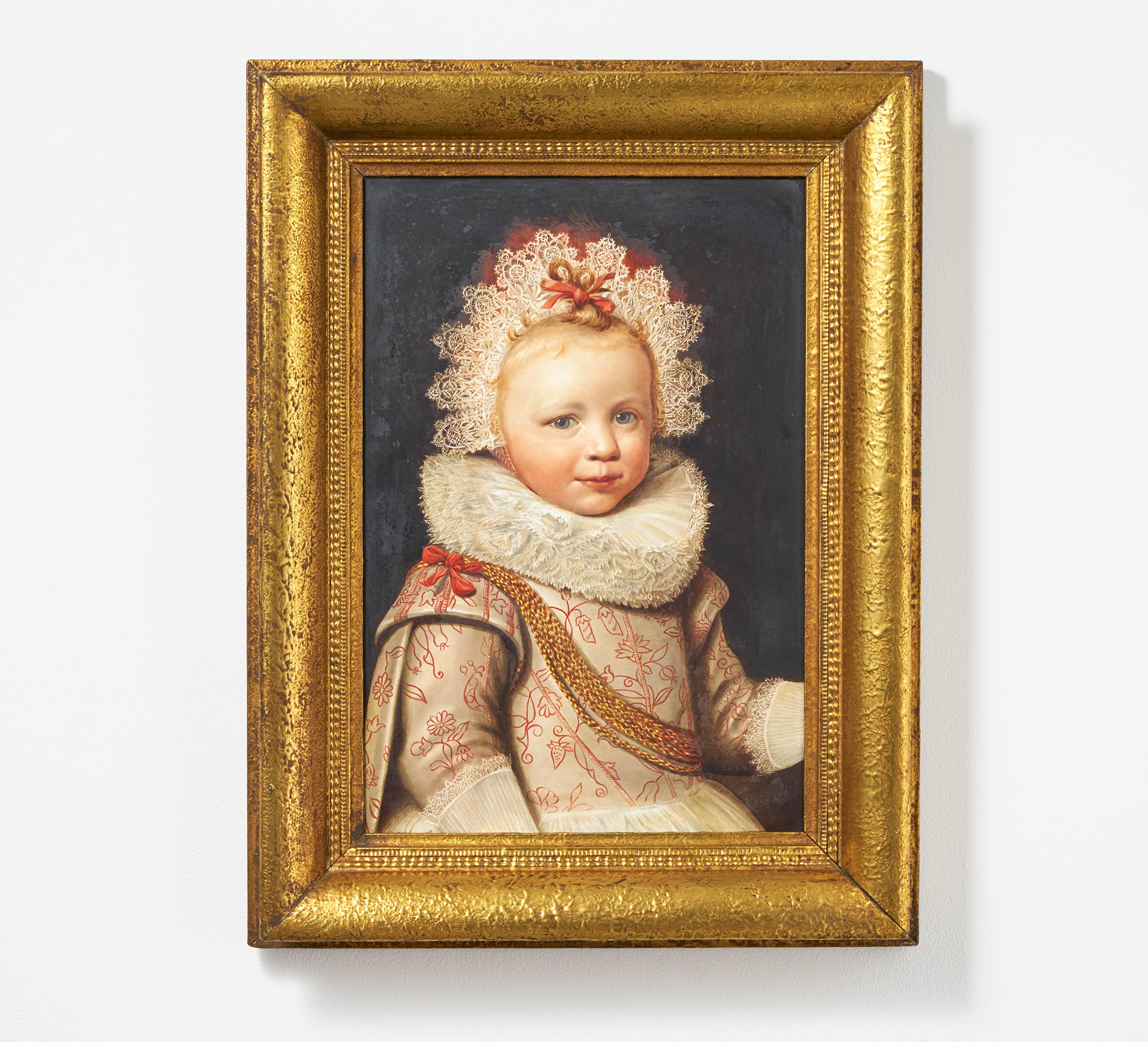Wohl Deutschland - Grosses Porzellangemaelde mit Kinderportrait, 74047-1, Van Ham Kunstauktionen