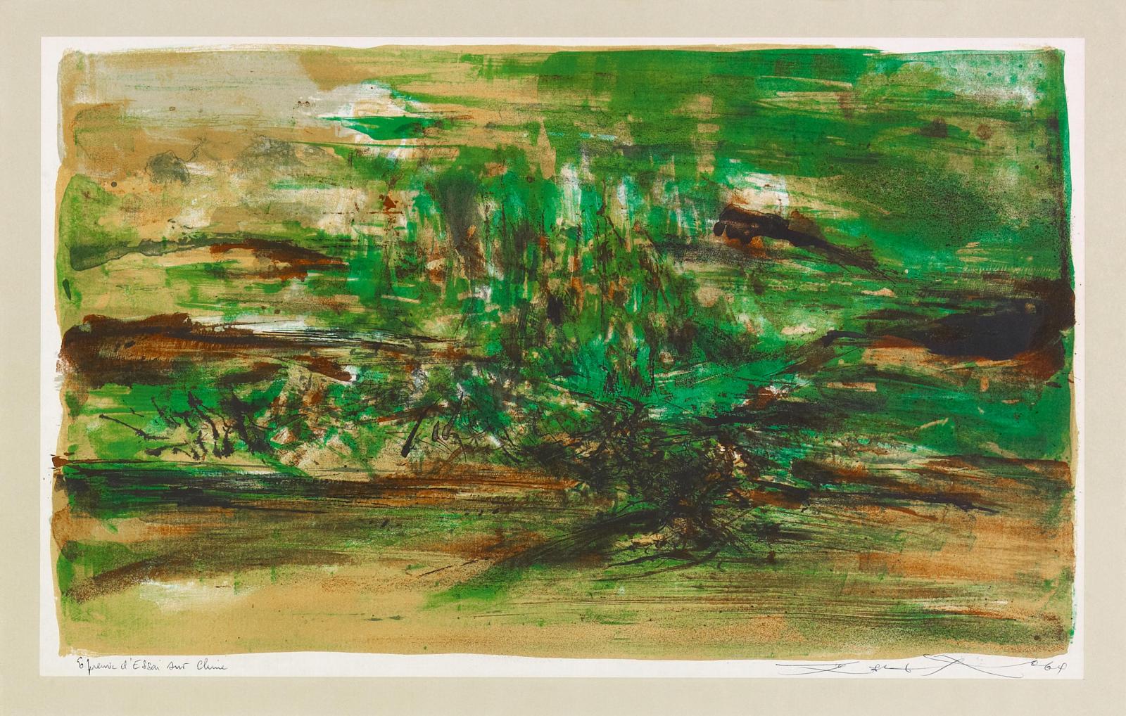 Zao Wou-ki Zhao Wuji - Composition en vert, 56163-1, Van Ham Kunstauktionen