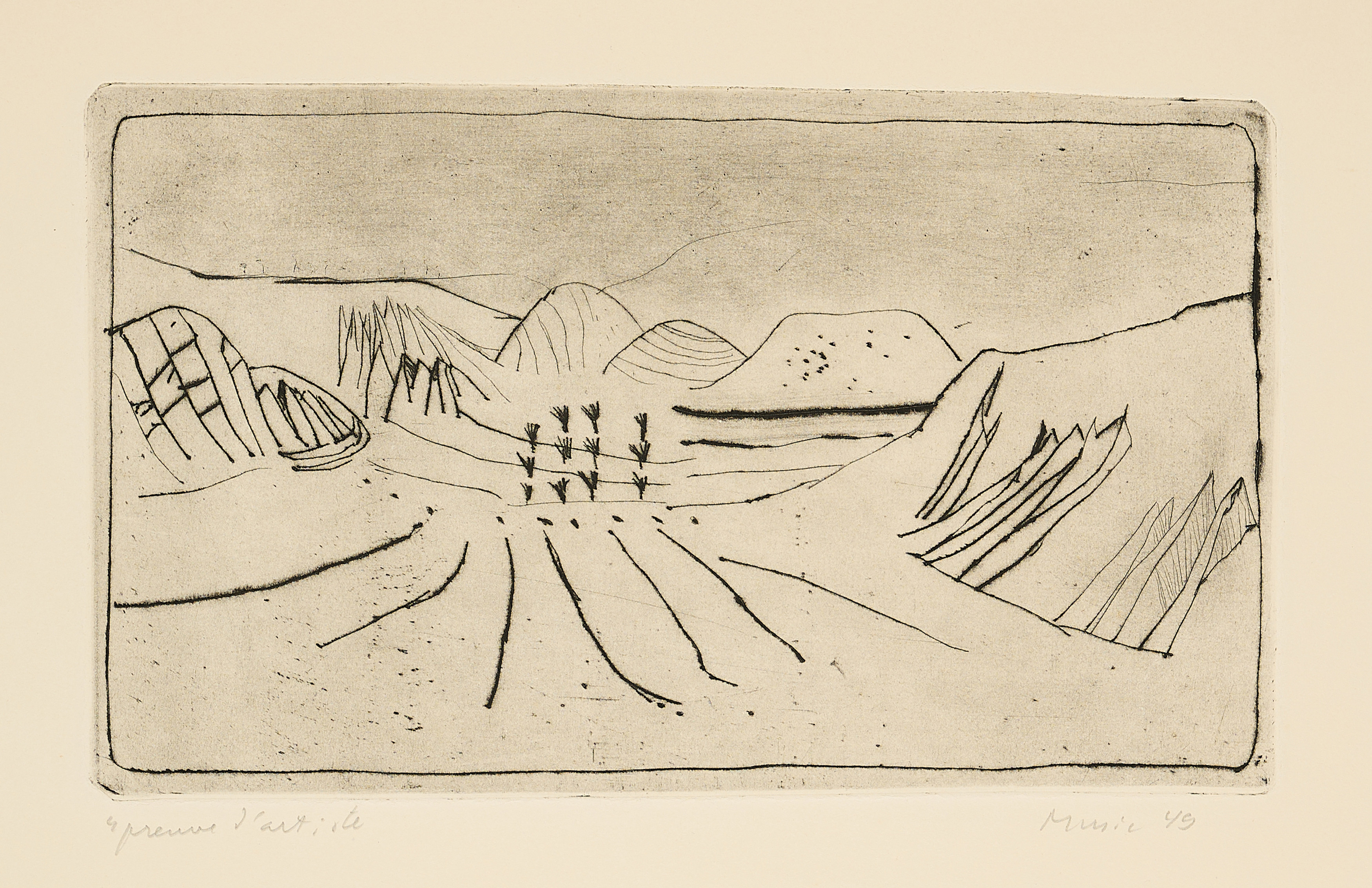 Zoran Music - Paesaggio sense, 80374-1025, Van Ham Kunstauktionen