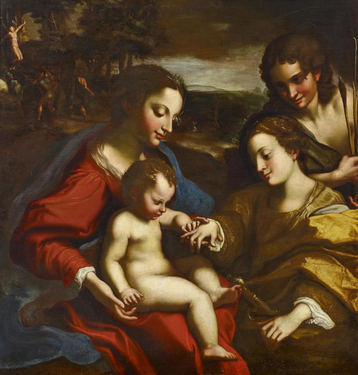 Antonio Allegri Correggio - Die mystische Vermaehlung der heiligen Katharina, 58777-3, Van Ham Kunstauktionen