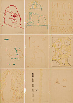 AR Penck - Konvolut von 12 Zeichnungen aus einem Skizzenbuch, 74213-3, Van Ham Kunstauktionen