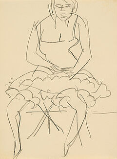 Ernst Ludwig Kirchner - Ausruhende Taenzerin sitzend Sitzende Taenzerin, 80374-254, Van Ham Kunstauktionen