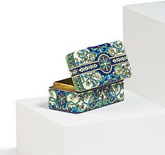 St Petersburg - Rechteckige Dose mit floralem Cloisonnedekor, 80693-19, Van Ham Kunstauktionen