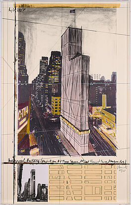 Christo - Wrapped Building Project for 1 Times Square Allied Chemical Tower New York City, 76574-41, Van Ham Kunstauktionen