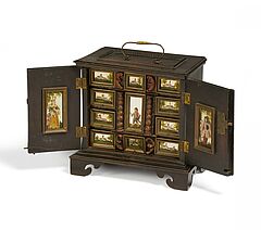 Sueddeutschland - Kabinettschraenkchen mit Architektur- und Kostuemdarstellungen, 80922-15, Van Ham Kunstauktionen