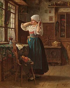 Benjamin Vautier - Interieur mit junger Frau, 80888-7, Van Ham Kunstauktionen