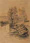 Friedrich Kallmorgen - Konvolut aus 5 Bleistiftzeichnungen Angeketteter Hund Strohernte Papendrocht Groetzingen und Groetzingen - Durlach, 69447-98, Van Ham Kunstauktionen