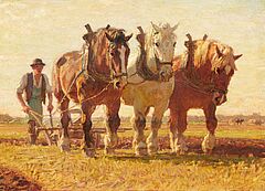 Julius Paul Junghanns - Pflügender Bauer, 80627-1, Van Ham Kunstauktionen