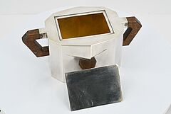 Wohl Belgien - Fuenfteiliges Art Deco Kaffee- und Teeservice mit facettiertem Korpus, 73549-19, Van Ham Kunstauktionen