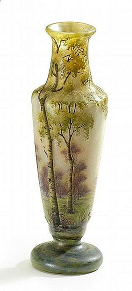 Daum Freres - Kleine Vase mit Waldlandschaft, 56515-1, Van Ham Kunstauktionen